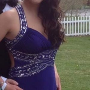 Purple Adrianna Papell Prom Dress
